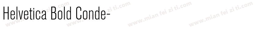 Helvetica Bold Conde字体转换